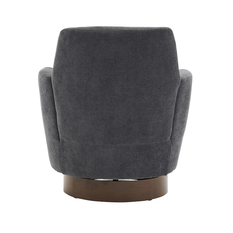 Swivel Round Accent Chairs Armchair with Stainless Steel Base