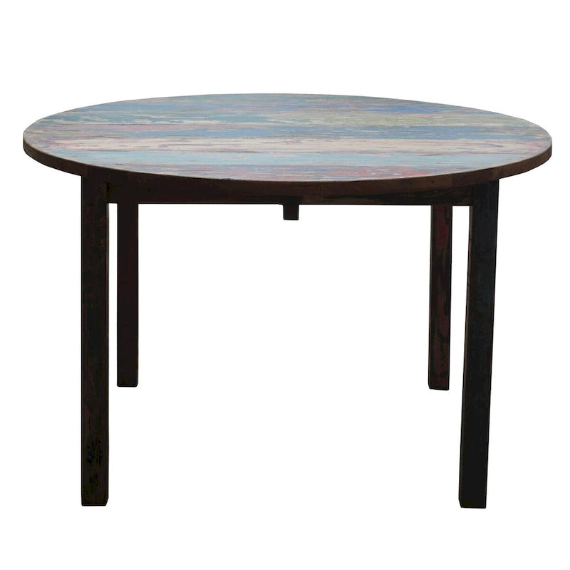 Round Dining Table from Recycled Teak Wood, 48 inch