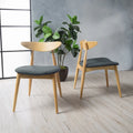 Mid-Century Modern Accent Chair Set of 2 with Wood Legs for Living Room