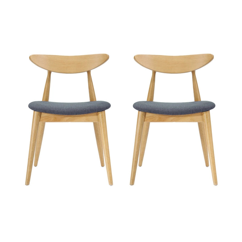 Mid-Century Modern Accent Chair Set of 2 with Wood Legs for Living Room