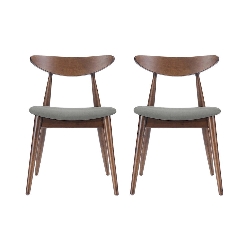 Mid-Century Modern Accent Chair Set of 2 with Wood Legs for Living Room